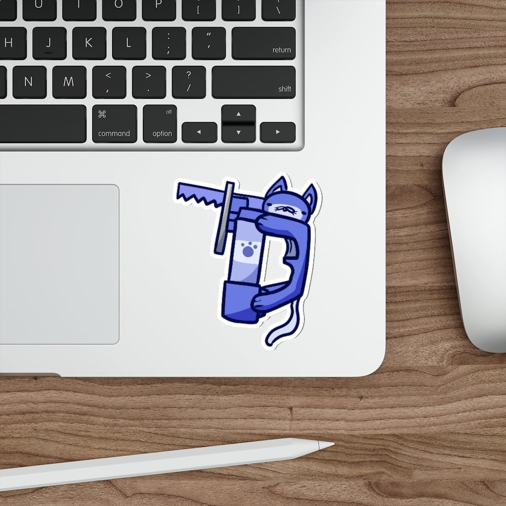 Jigsaw Cat Die-Cut Sticker