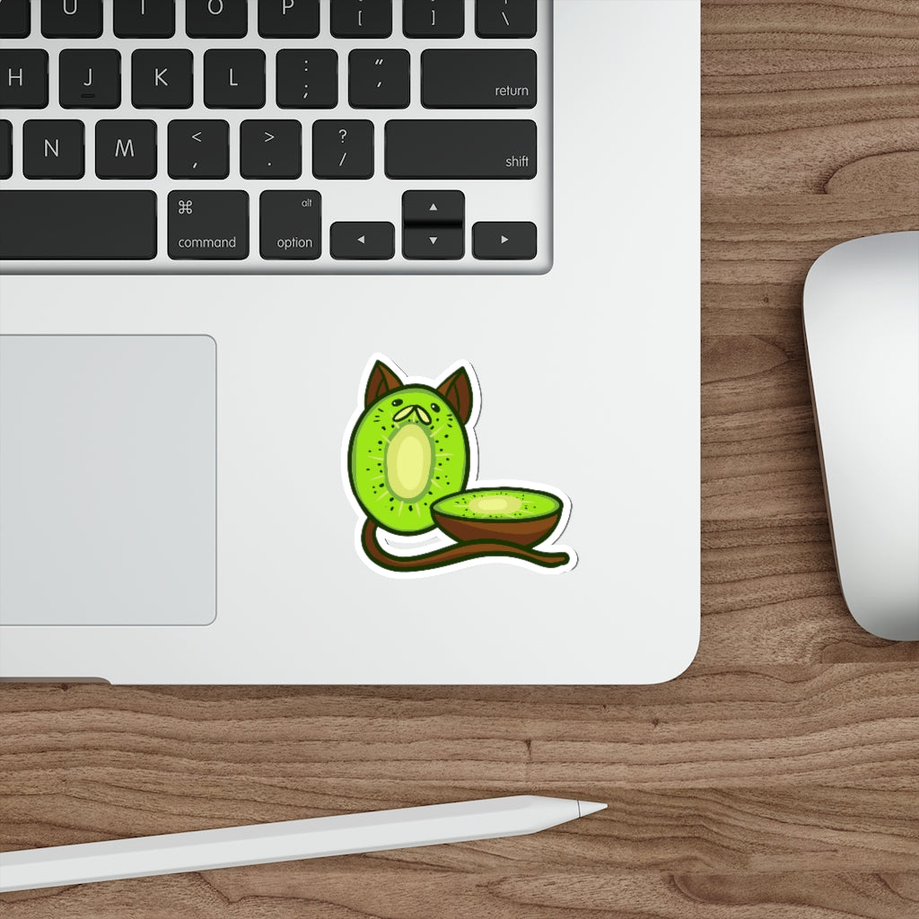 Kiwi Cat Die-Cut Sticker