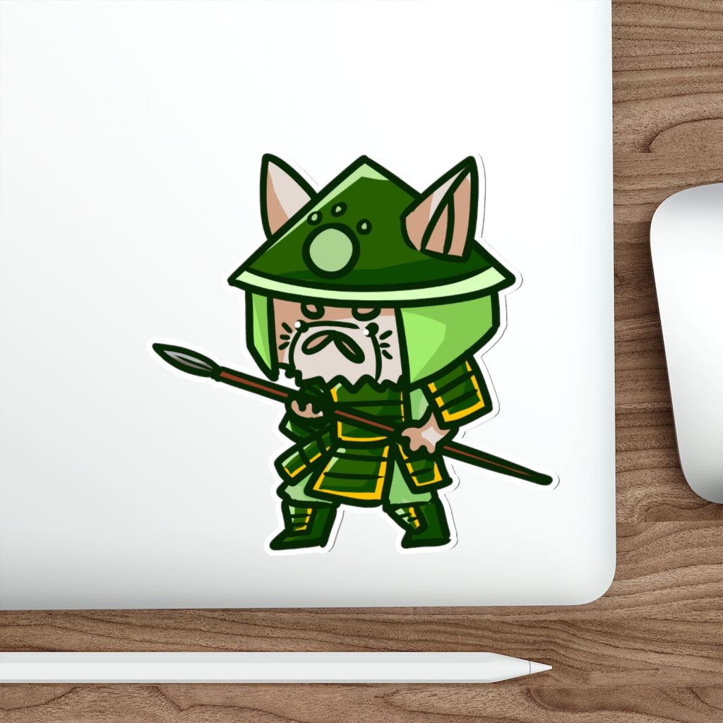 Yari Samurai Cat Die-Cut Sticker