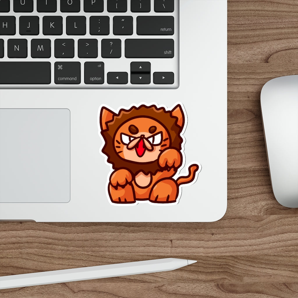 Lion Cat Die-Cut Sticker