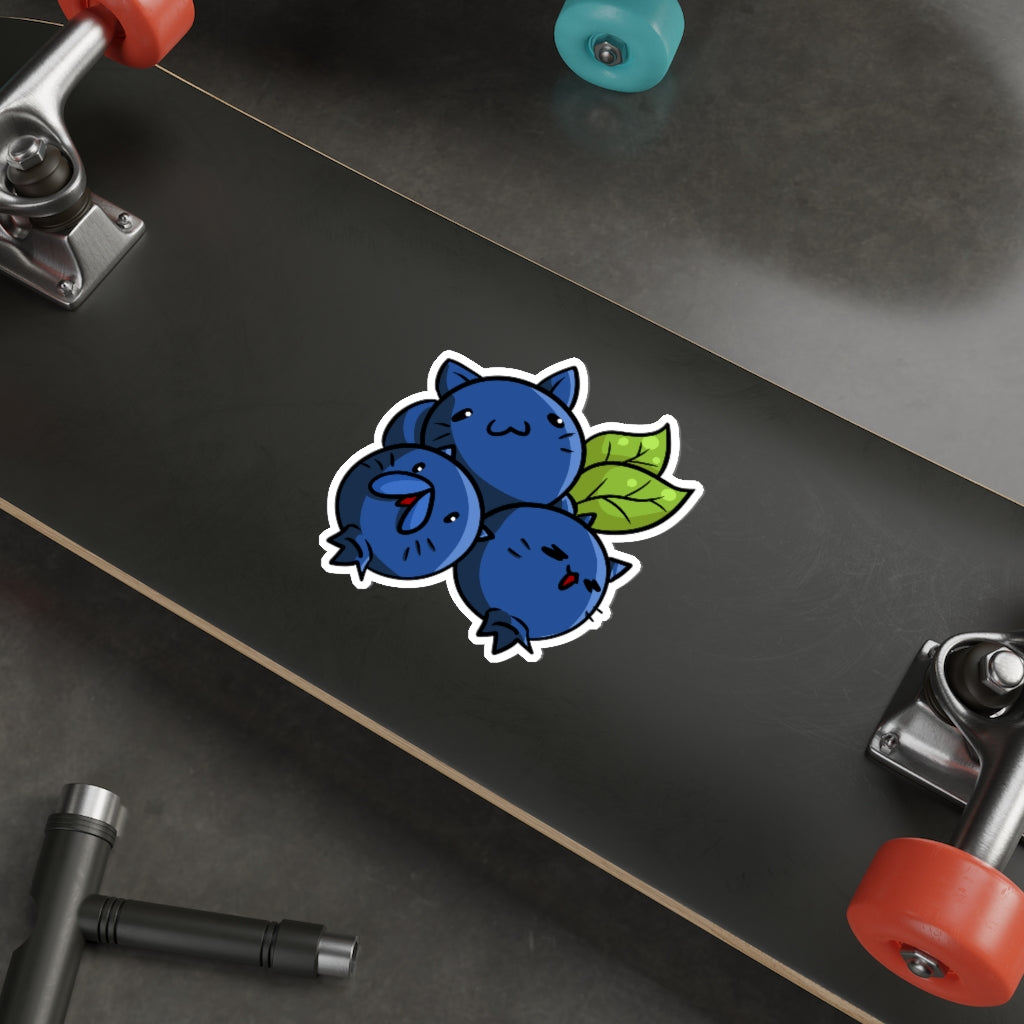 Blueberry Cats Die-Cut Sticker