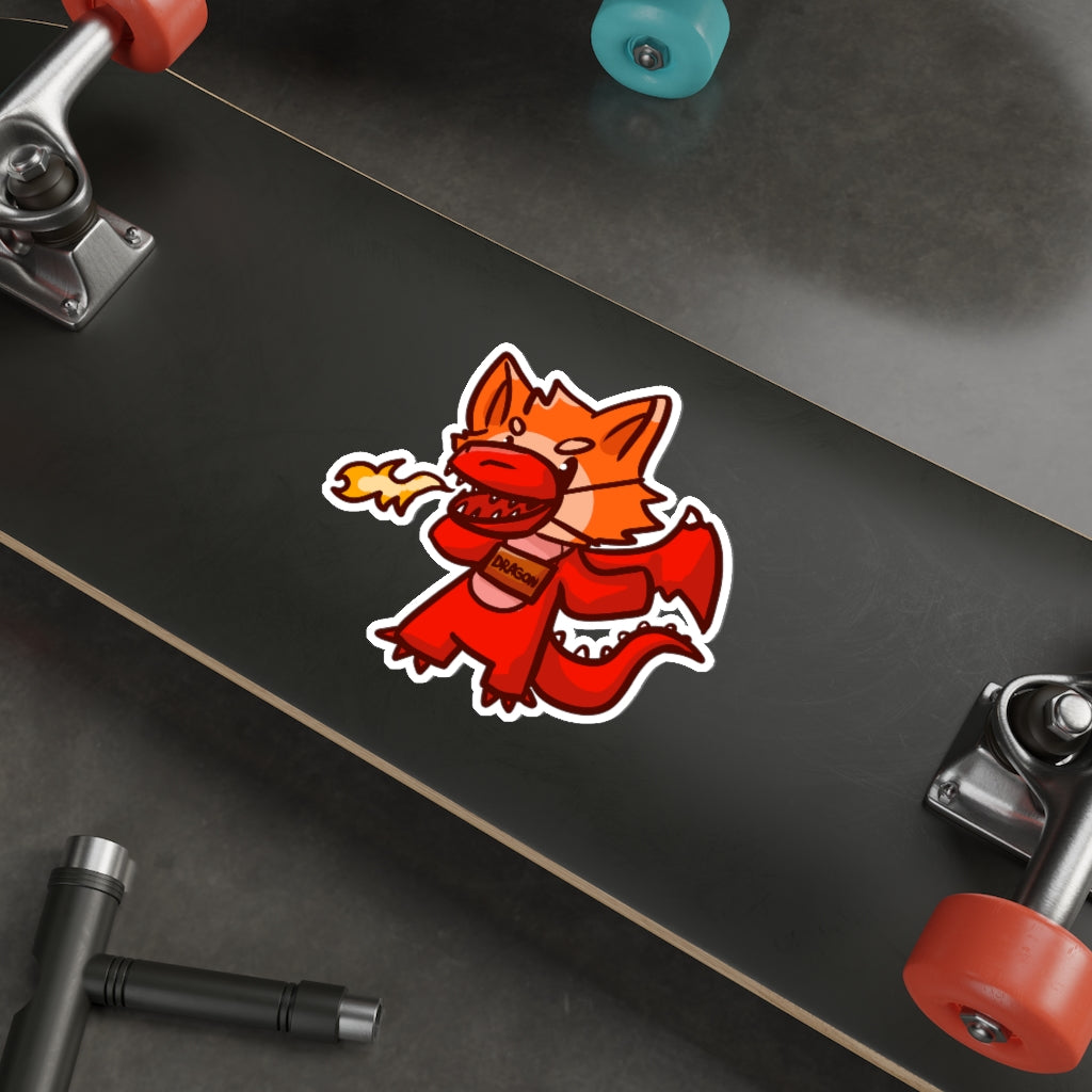 Dragon Cat Die-Cut Sticker