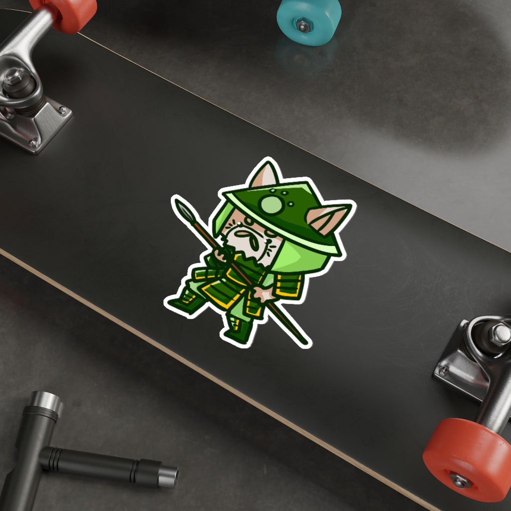 Yari Samurai Cat Die-Cut Sticker