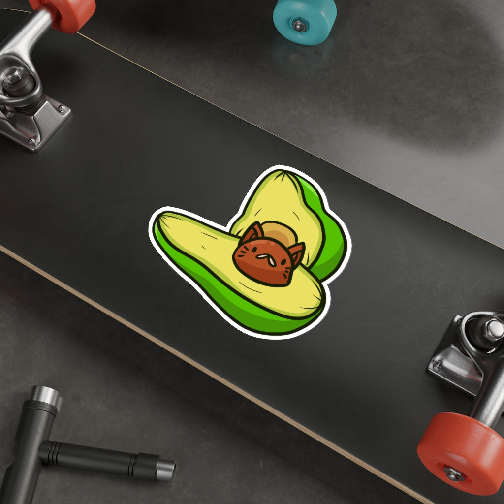 Avocado Cat Die-Cut Sticker