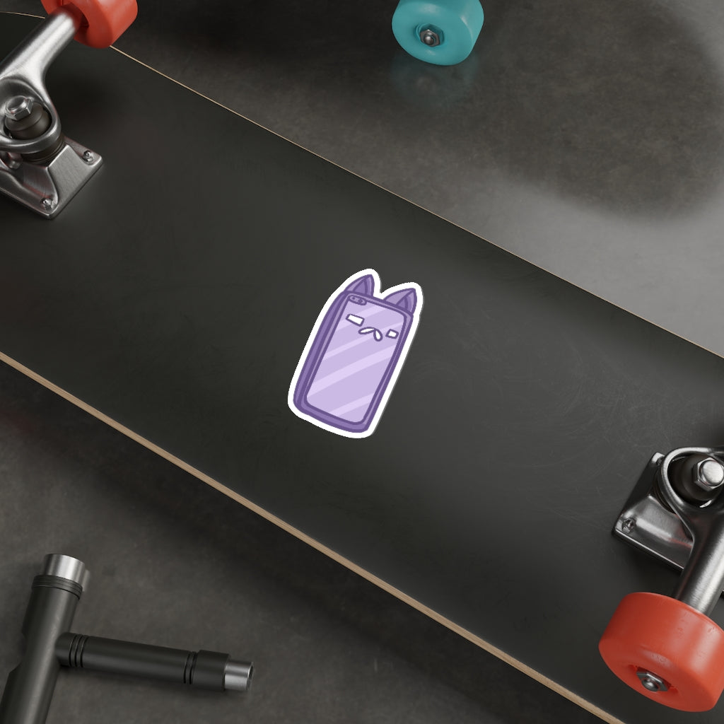 Phone Cat Die-Cut Sticker