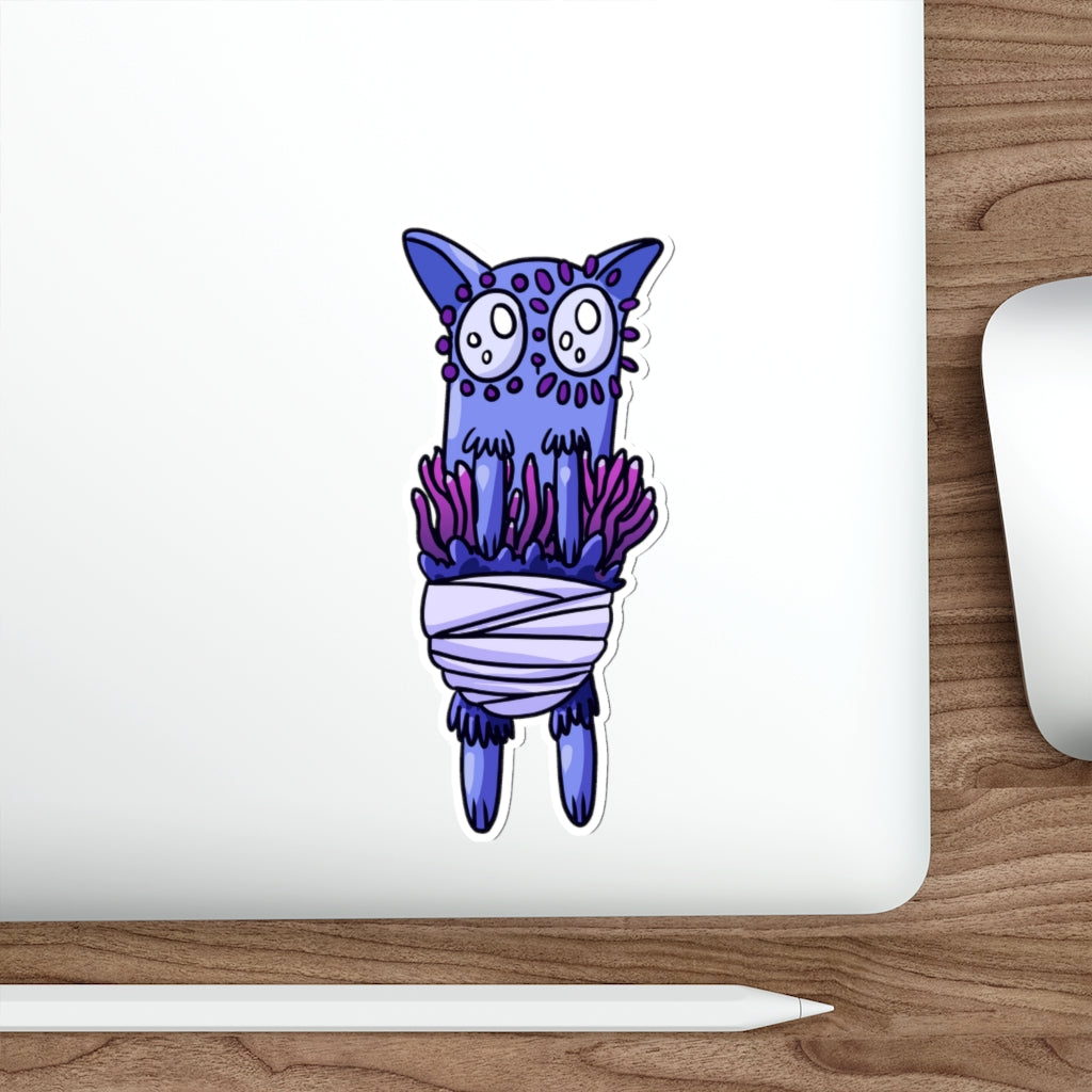 Anemone Cat Die-Cut Sticker