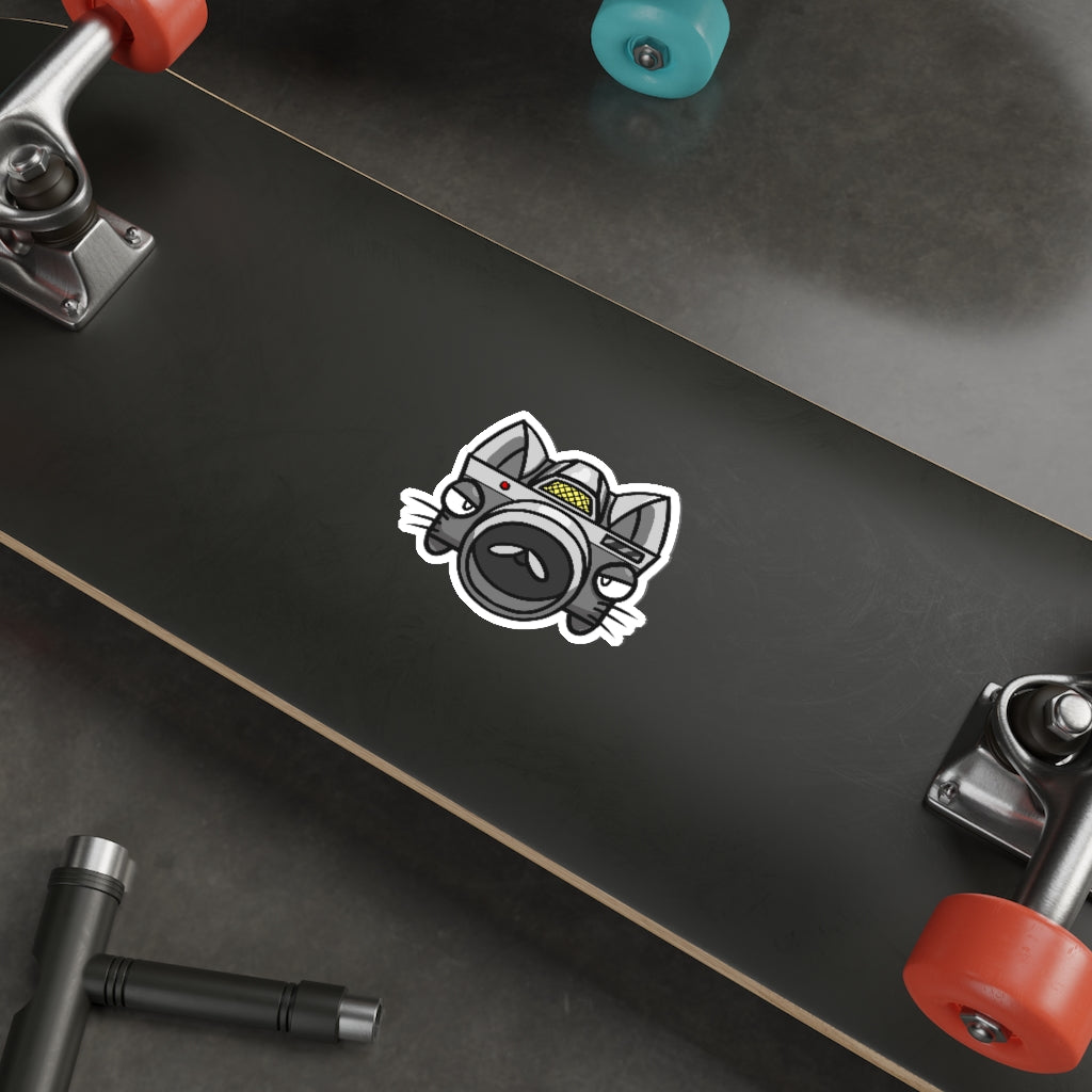 Camera Cat Die-Cut Sticker