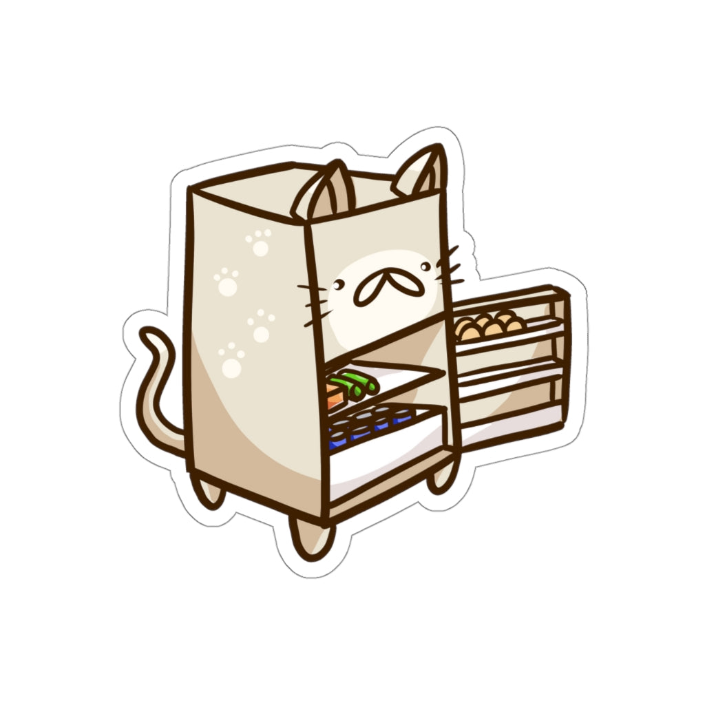 Fridge Cat Die-Cut Sticker