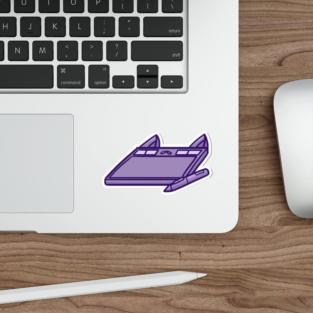 Drawing Tablet Cat Die-Cut Sticker