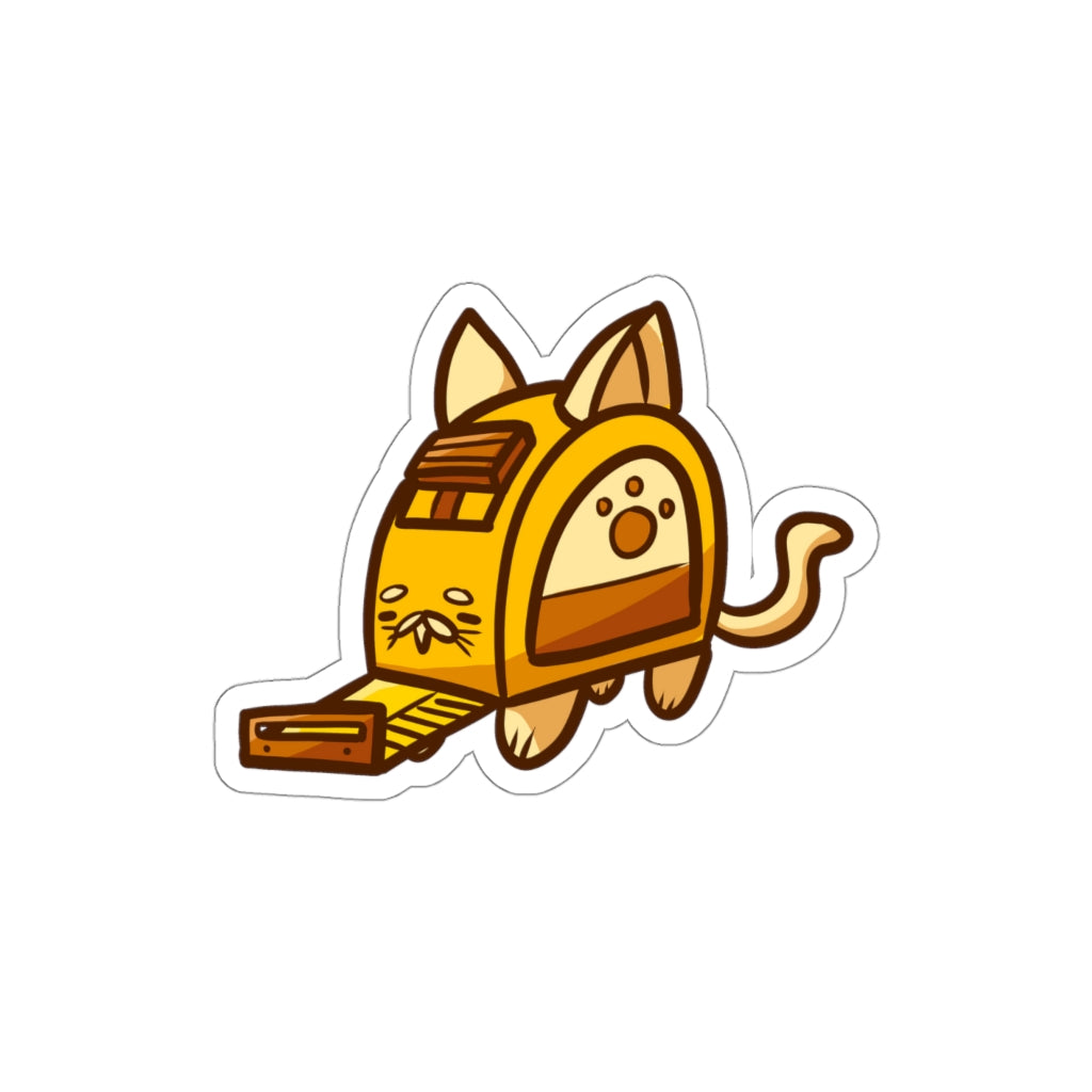Tape Measure Cat Die-Cut Sticker