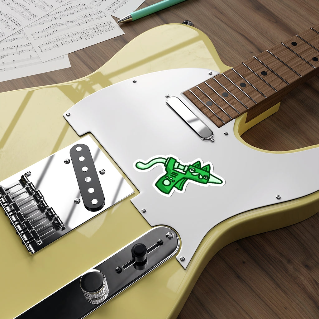 Glue Gun Cat Die-Cut Sticker