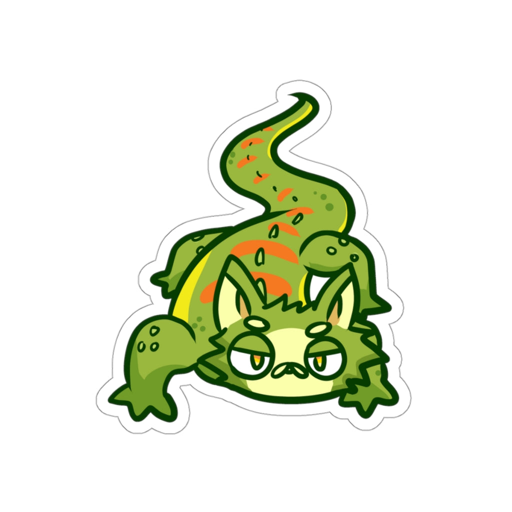 Chameleon Cat Die-Cut Sticker