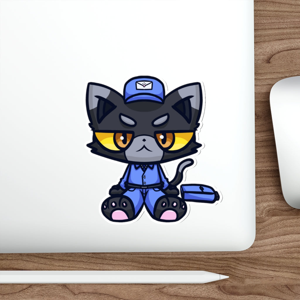 Mailman Cat Die-Cut Sticker