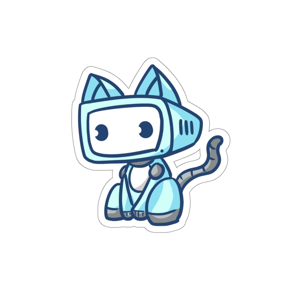 Pet Robot Cat Die-Cut Sticker