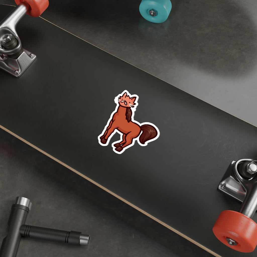Horse Cat Die-Cut Sticker