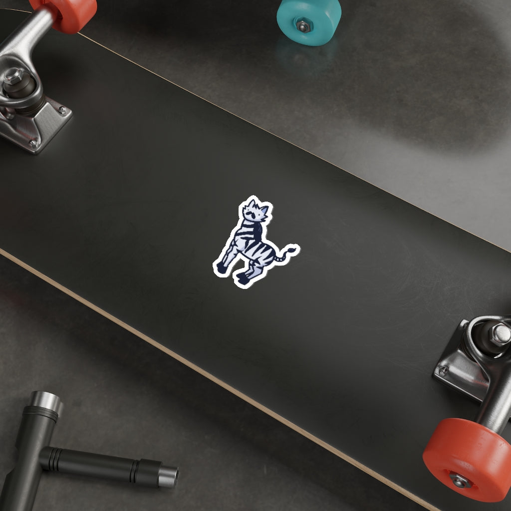Zebra Cat Die-Cut Sticker