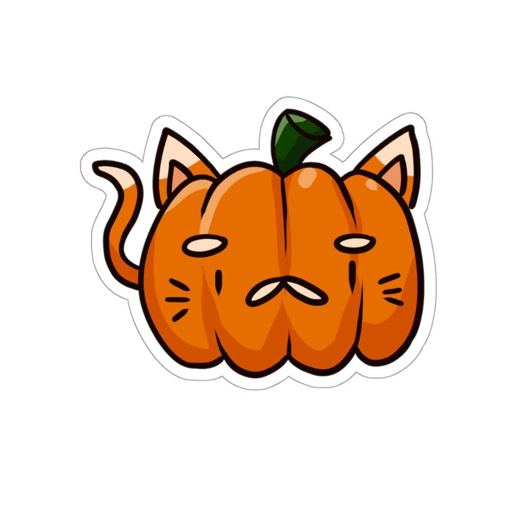 Pumpkin Cat Die-Cut Sticker