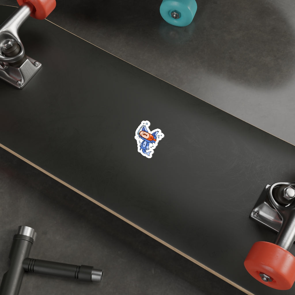 Dolphin Cat Die-Cut Sticker