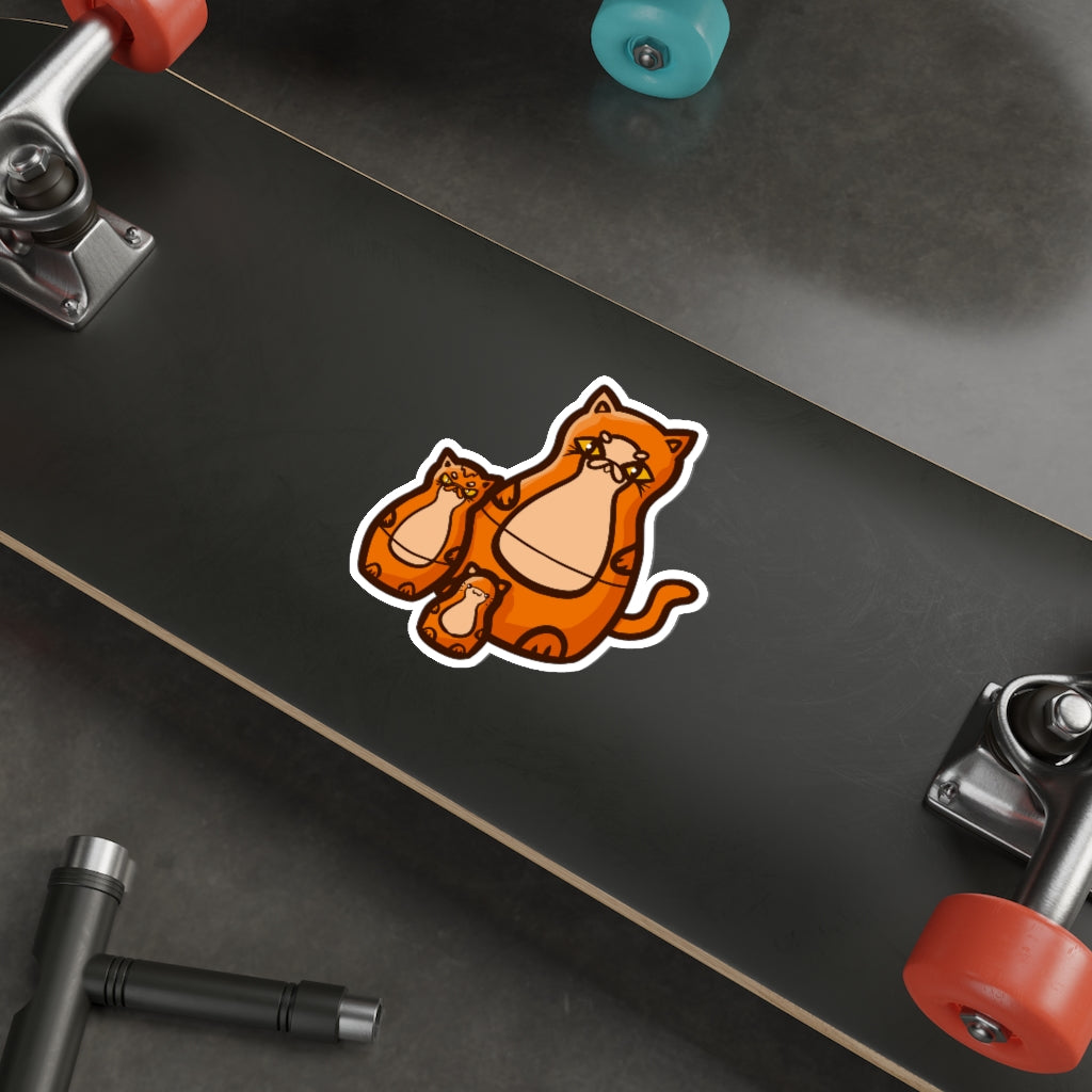 Nesting Doll Cats Die-Cut Sticker