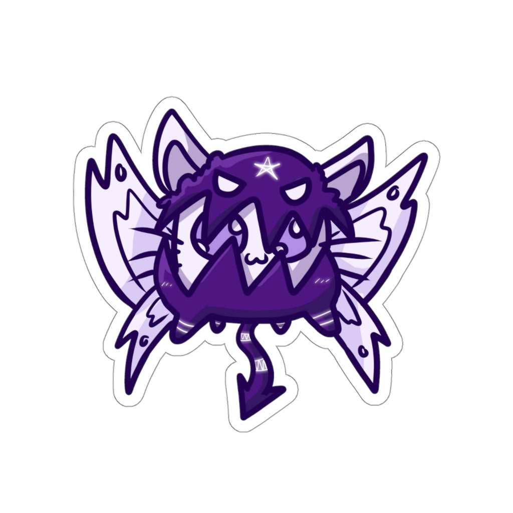 Moth Monster Cat Die-Cut Sticker