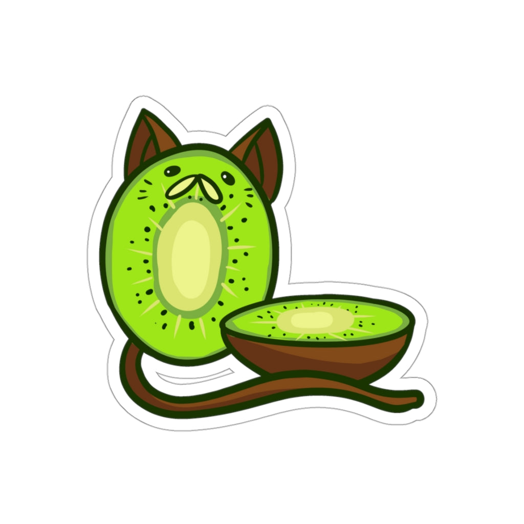 Kiwi Cat Die-Cut Sticker