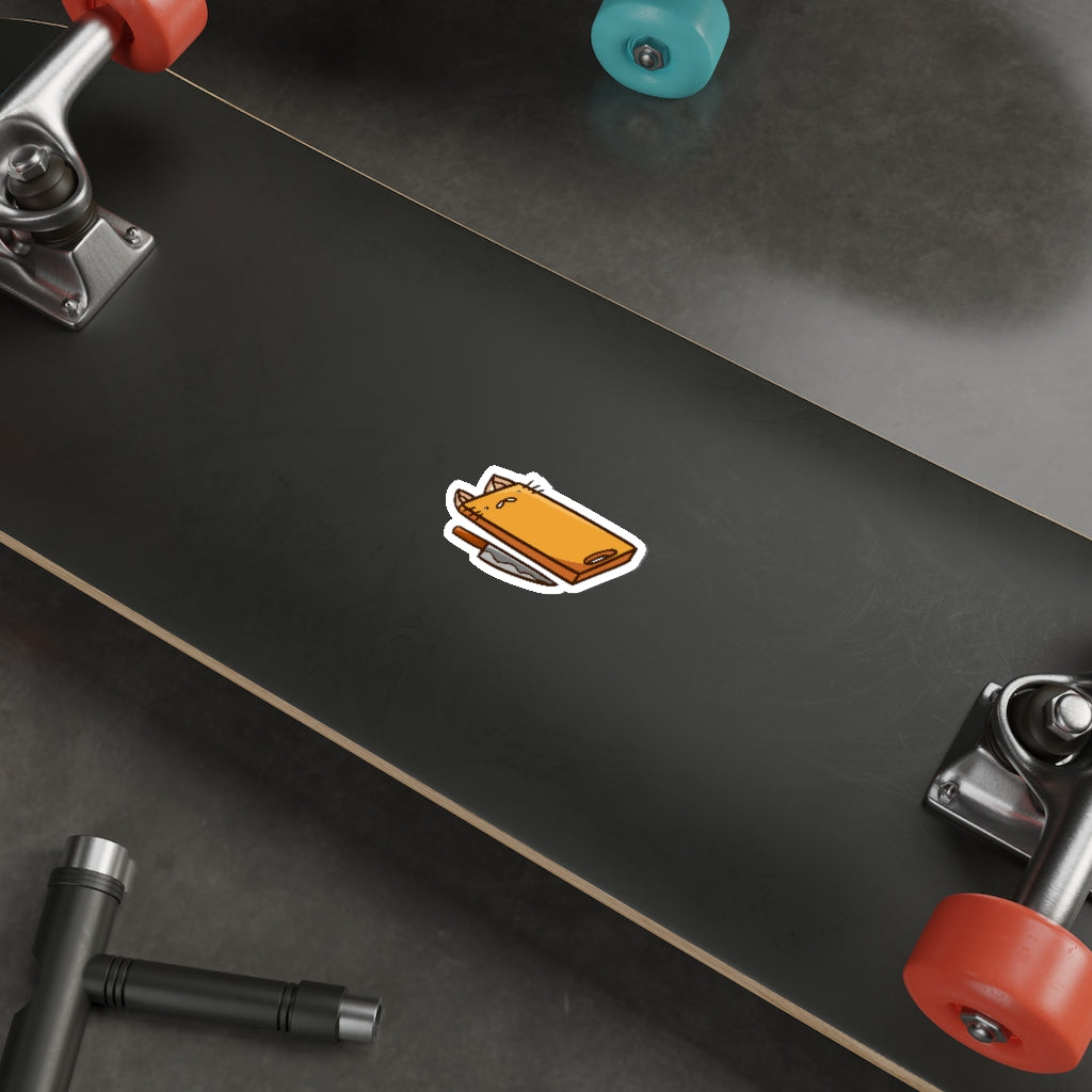 Cutting Board Cat Die-Cut Sticker