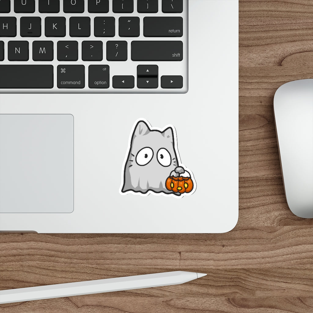 Halloween Cat Die-Cut Sticker