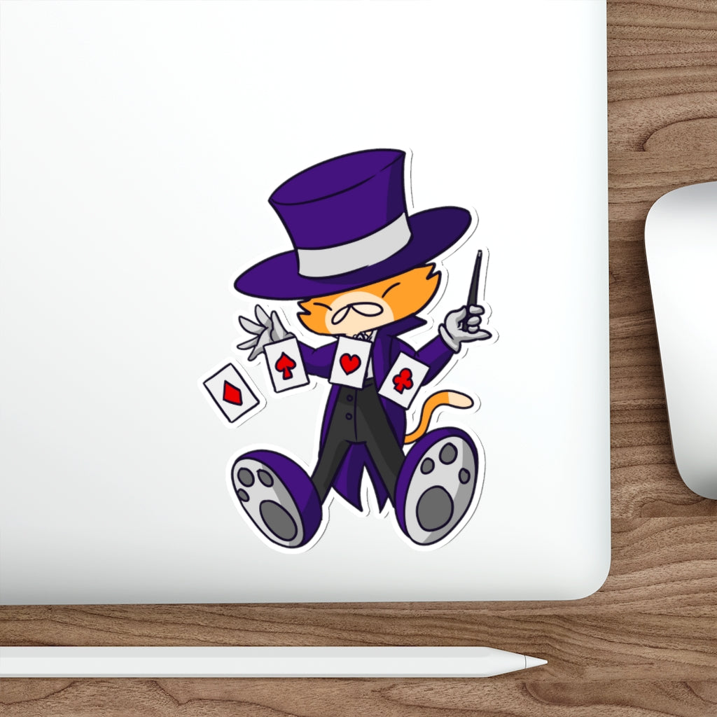Magician Cat Die-Cut Sticker