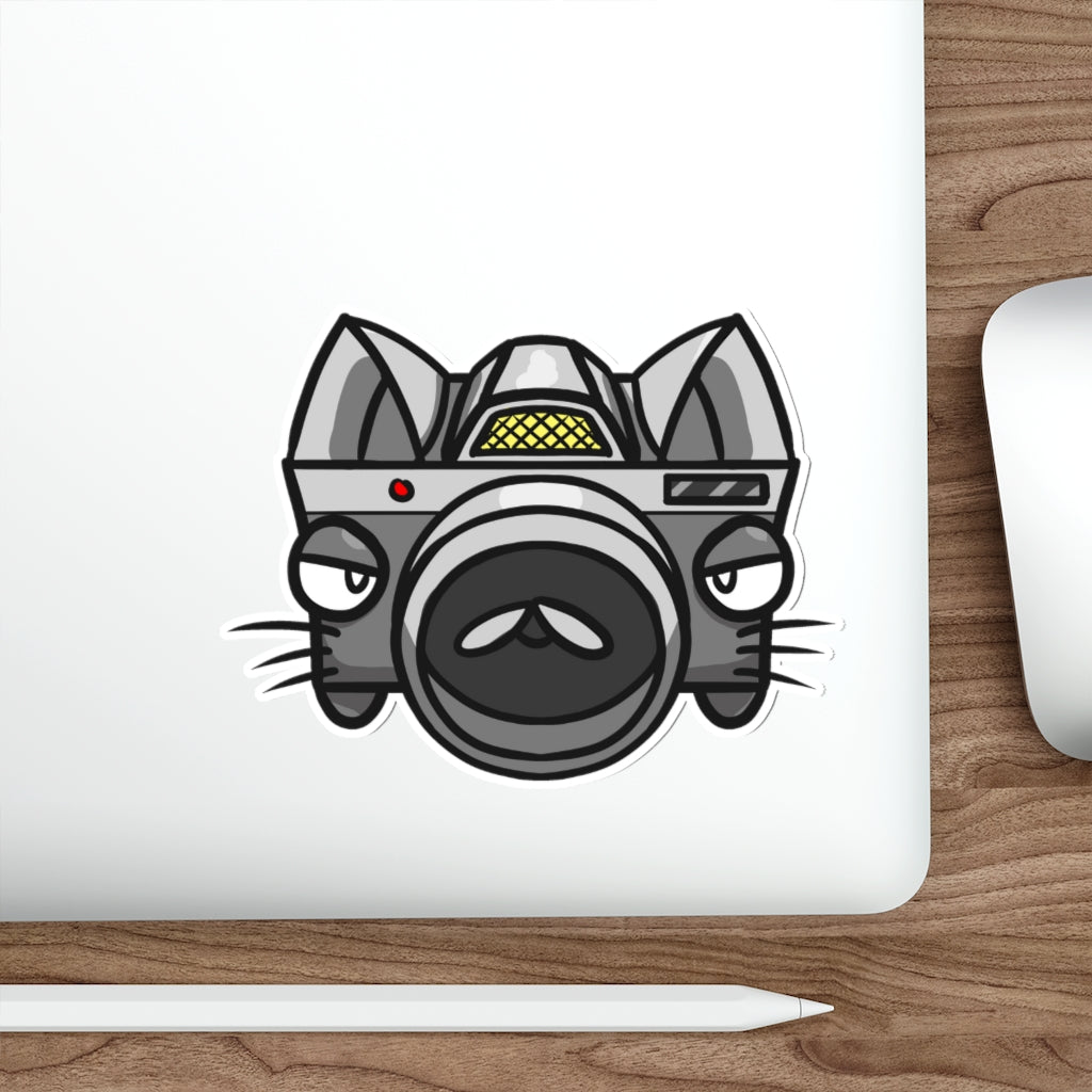 Camera Cat Die-Cut Sticker