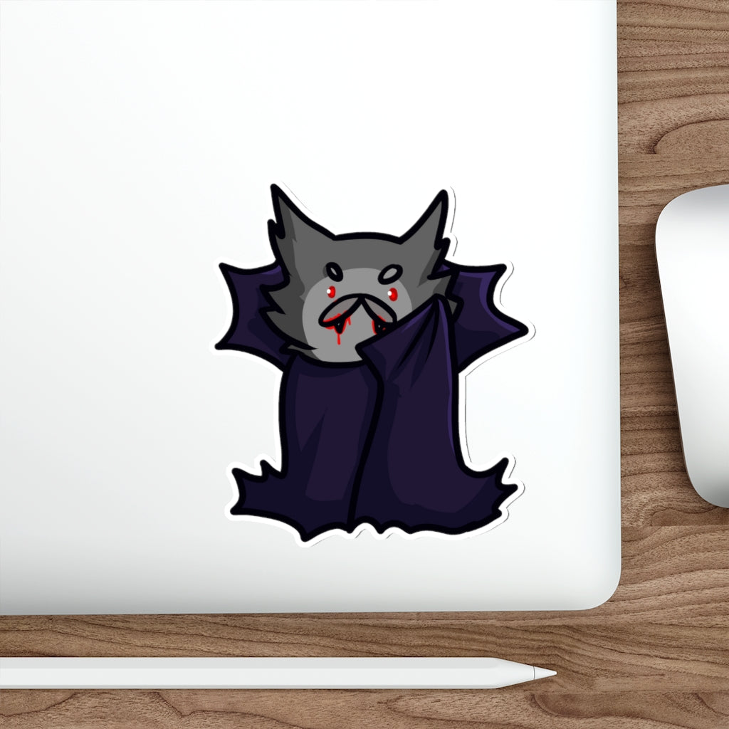 Vampire Cat Die-Cut Sticker