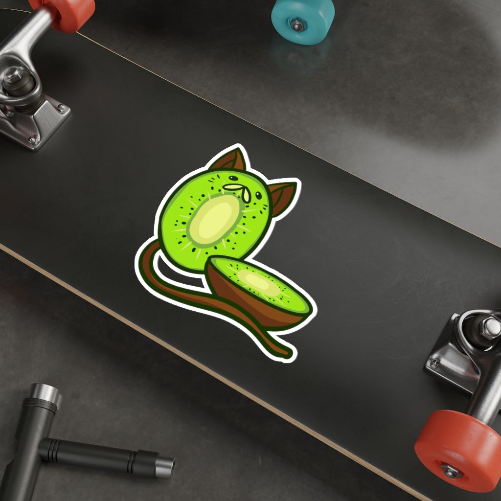Kiwi Cat Die-Cut Sticker