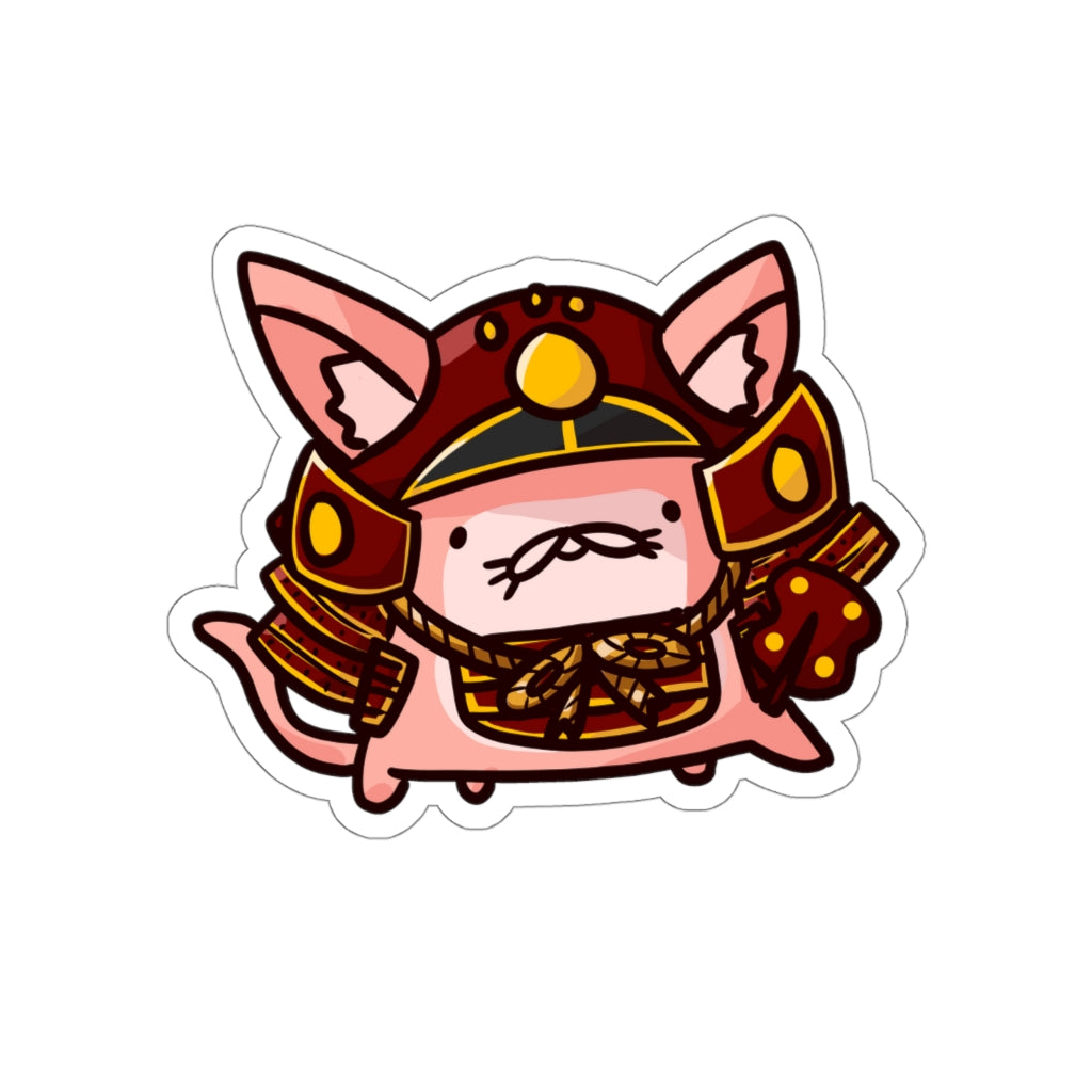 Little Samurai Cat Die-Cut Sticker