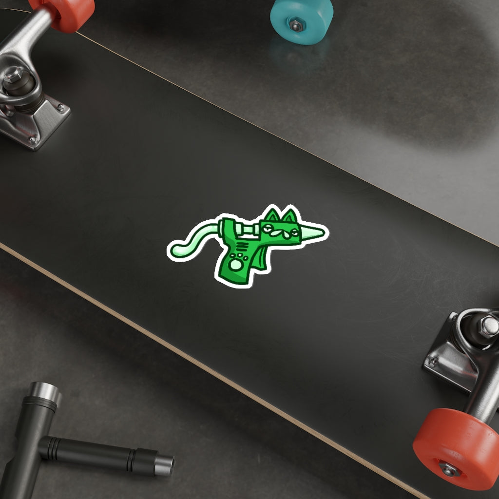 Glue Gun Cat Die-Cut Sticker
