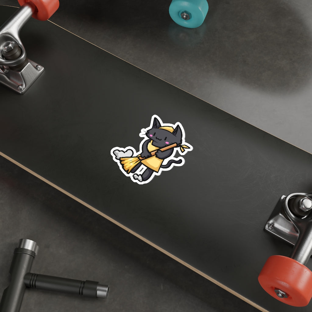 Cleaner Cat Die-Cut Sticker