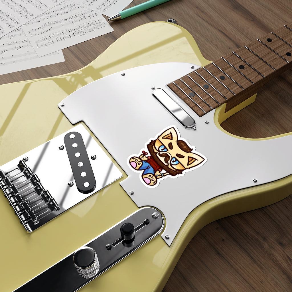 Barber Cat Die-Cut Sticker