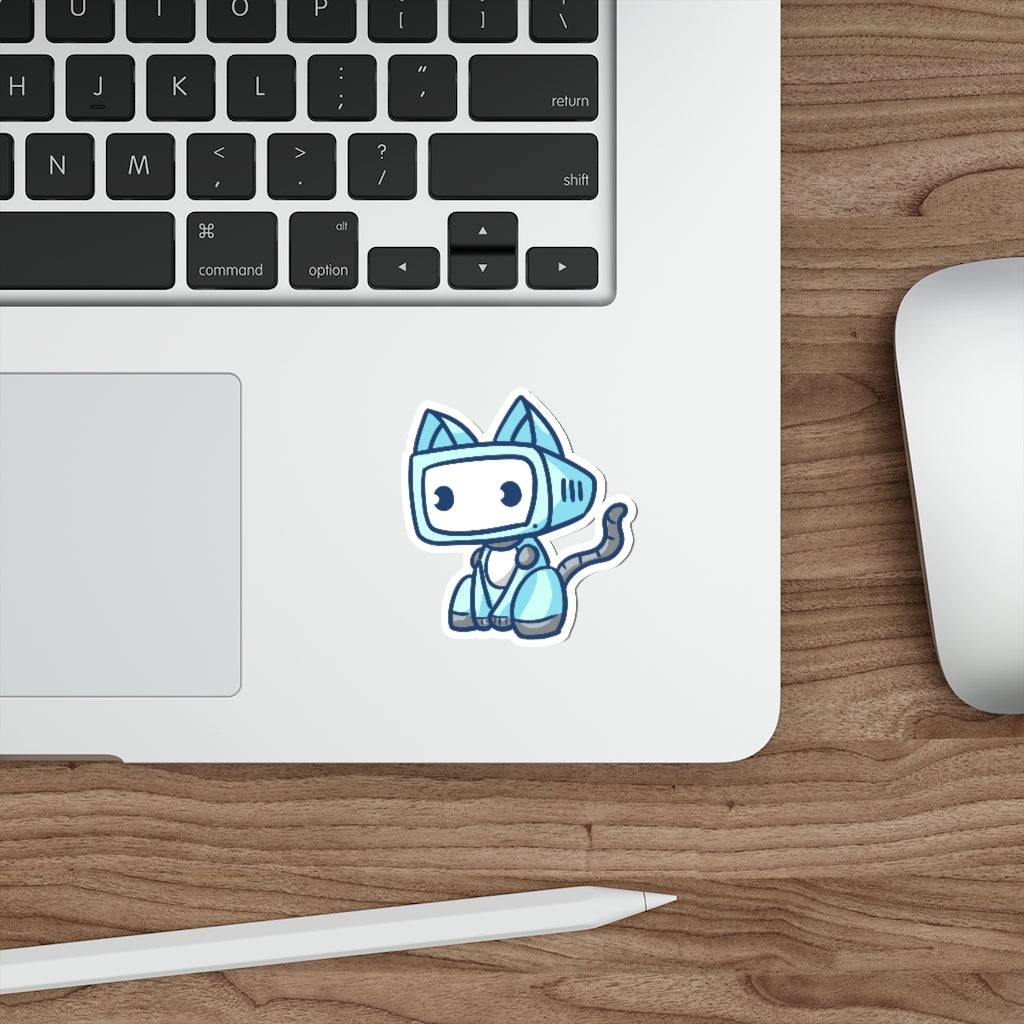 Pet Robot Cat Die-Cut Sticker