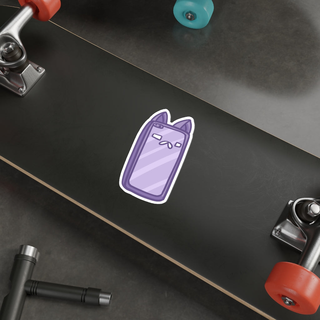 Phone Cat Die-Cut Sticker