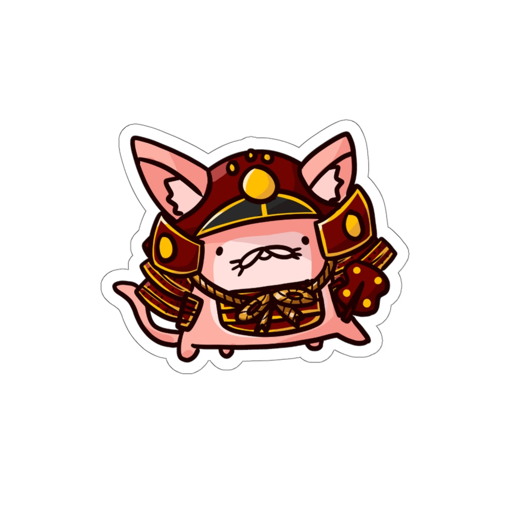 Little Samurai Cat Die-Cut Sticker