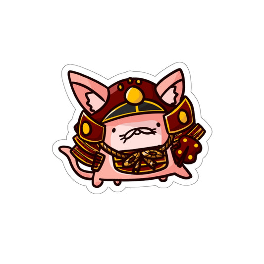 Little Samurai Cat Die-Cut Sticker