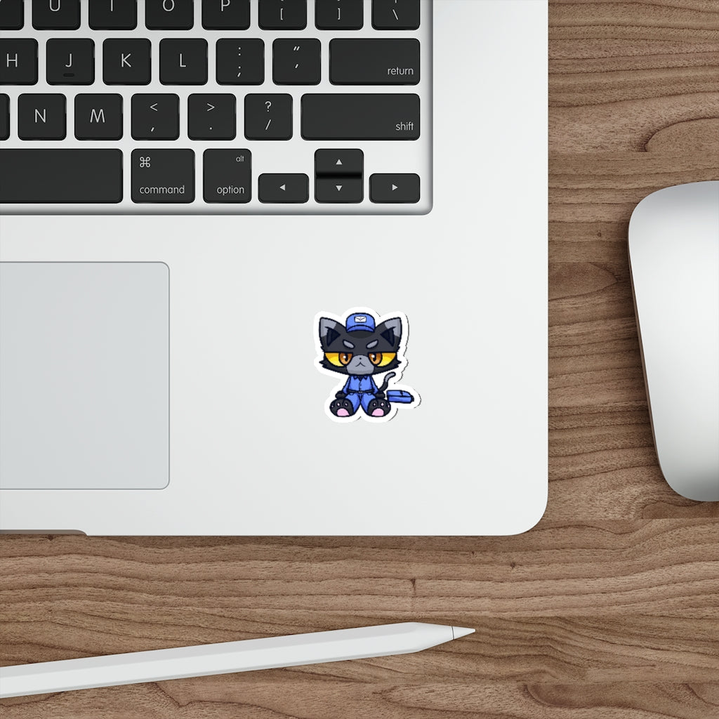 Mailman Cat Die-Cut Sticker