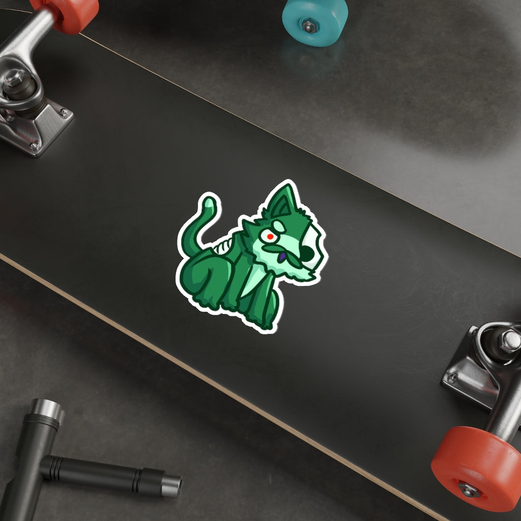 Zombie Cat Die-Cut Sticker