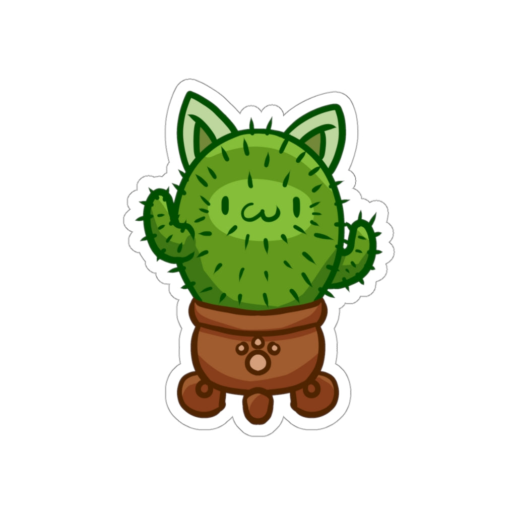 Cactus Cat Die-Cut Sticker