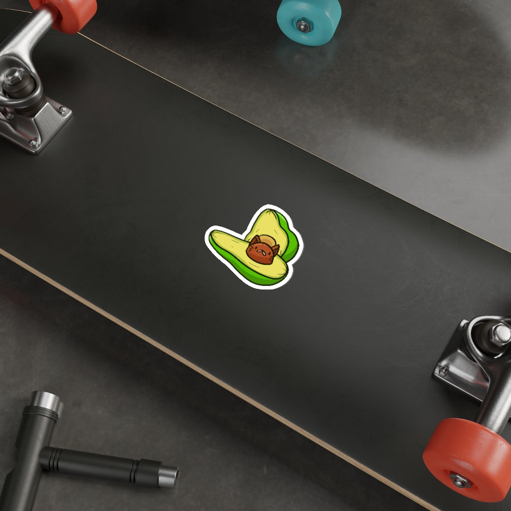 Avocado Cat Die-Cut Sticker