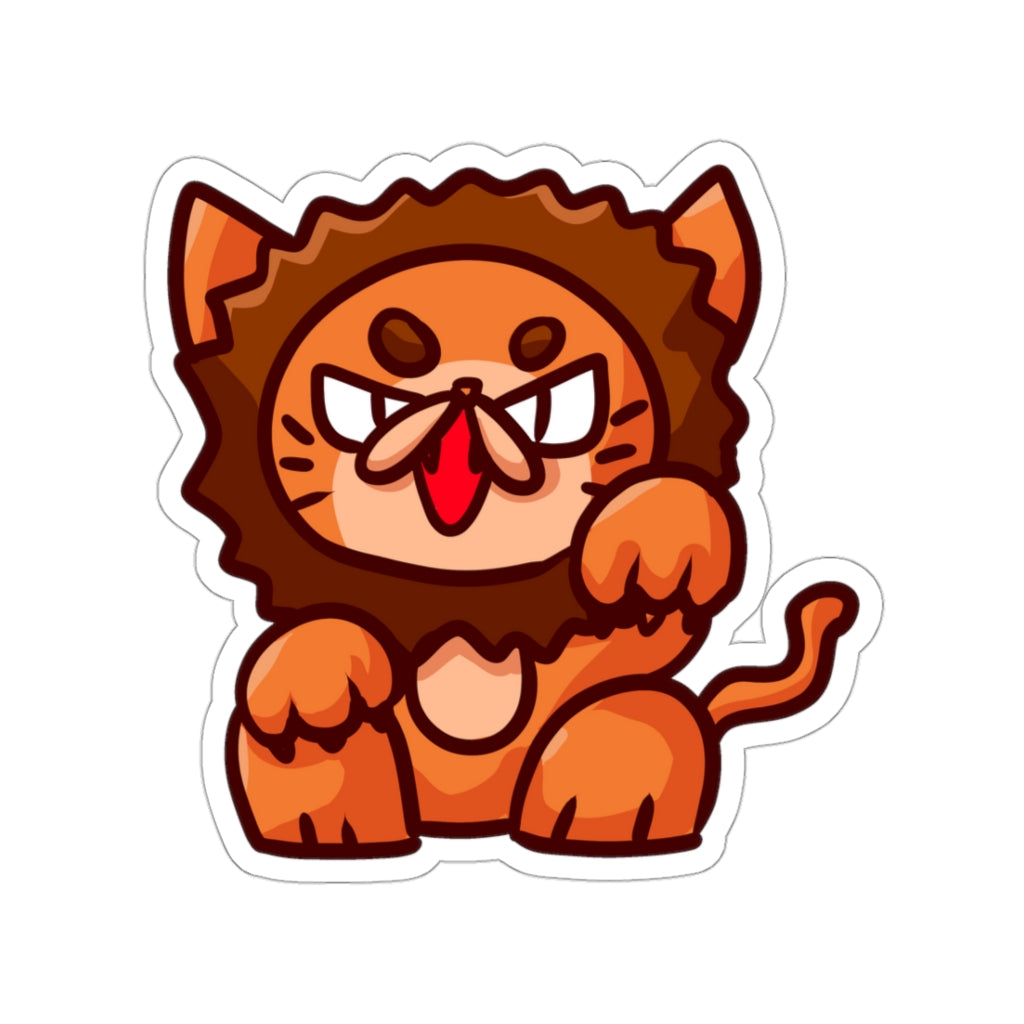 Lion Cat Die-Cut Sticker