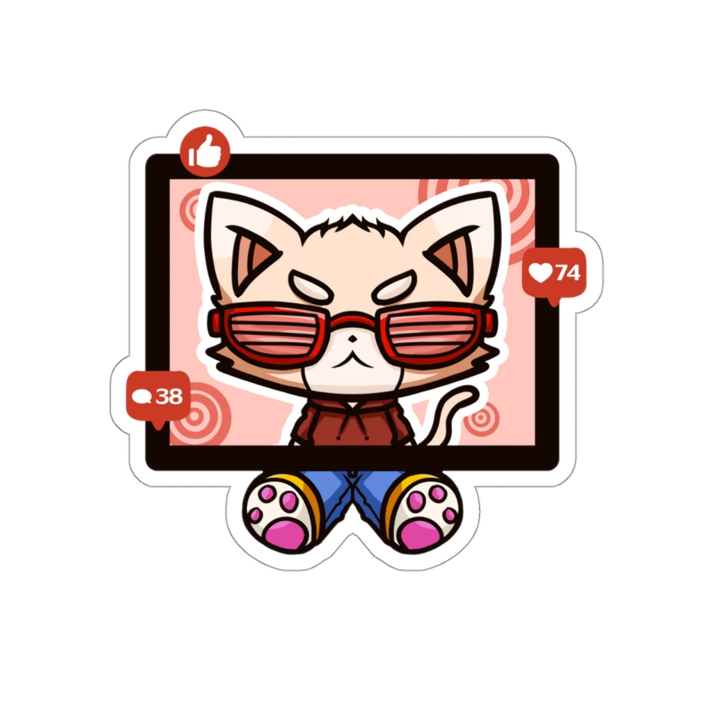 Influencer Cat Die-Cut Sticker