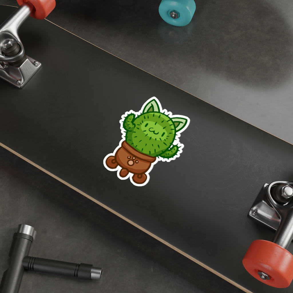 Cactus Cat Die-Cut Sticker