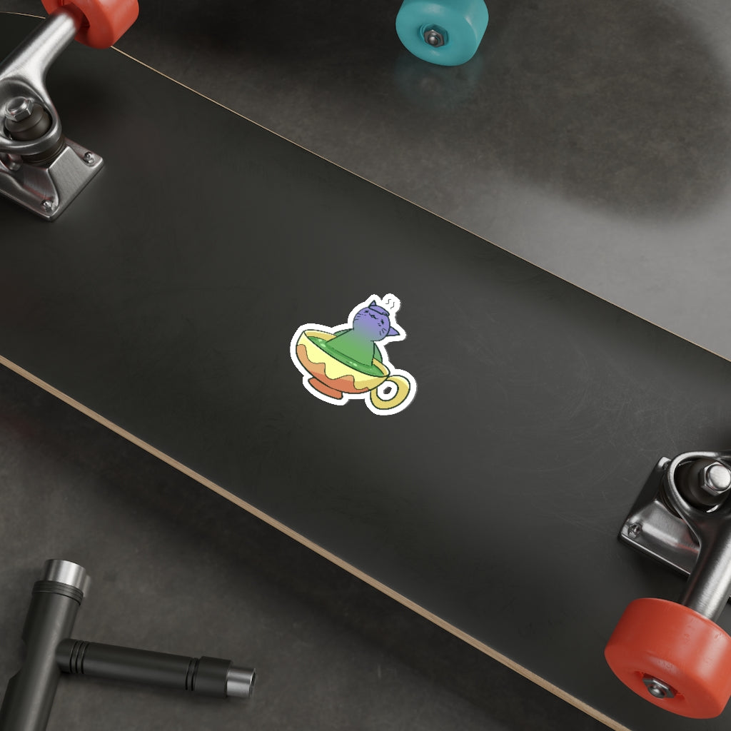 Tea Cat Die-Cut Sticker