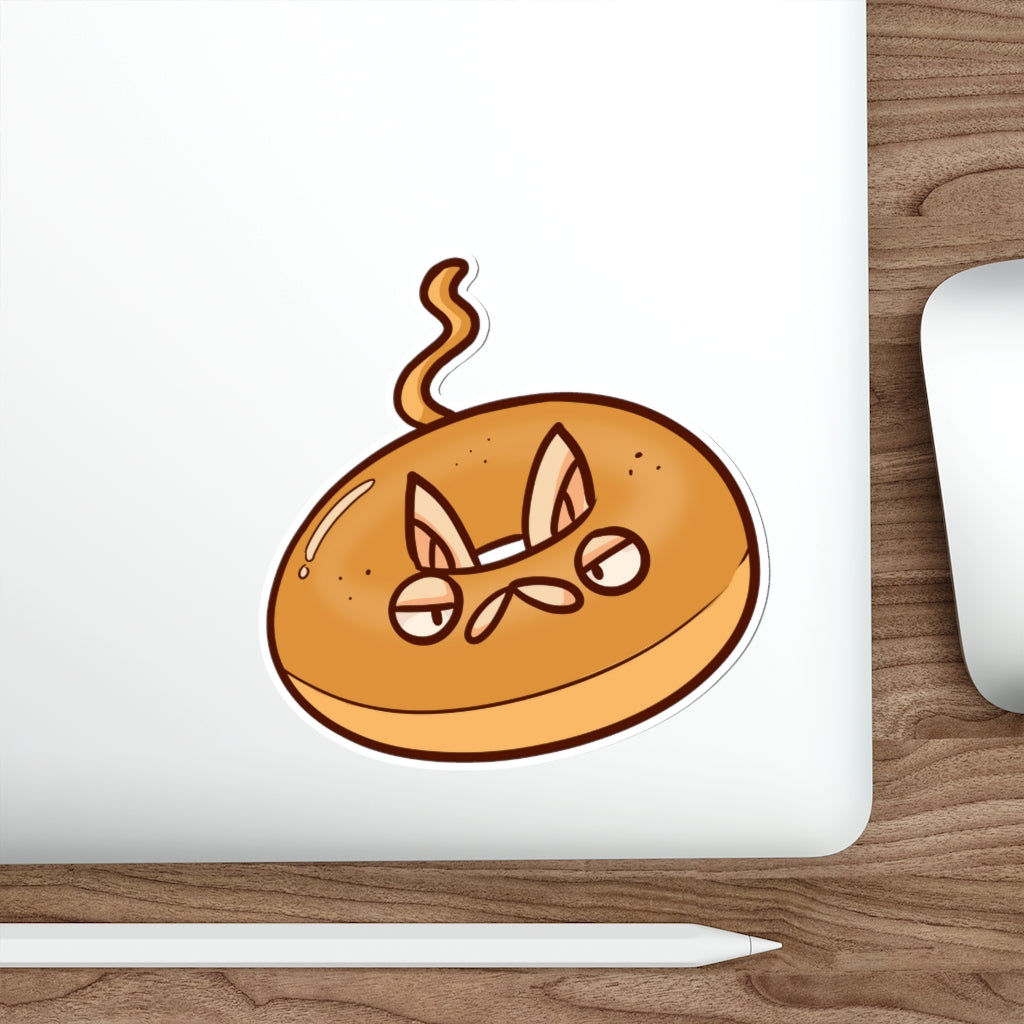 Bagel Cat Die-Cut Sticker