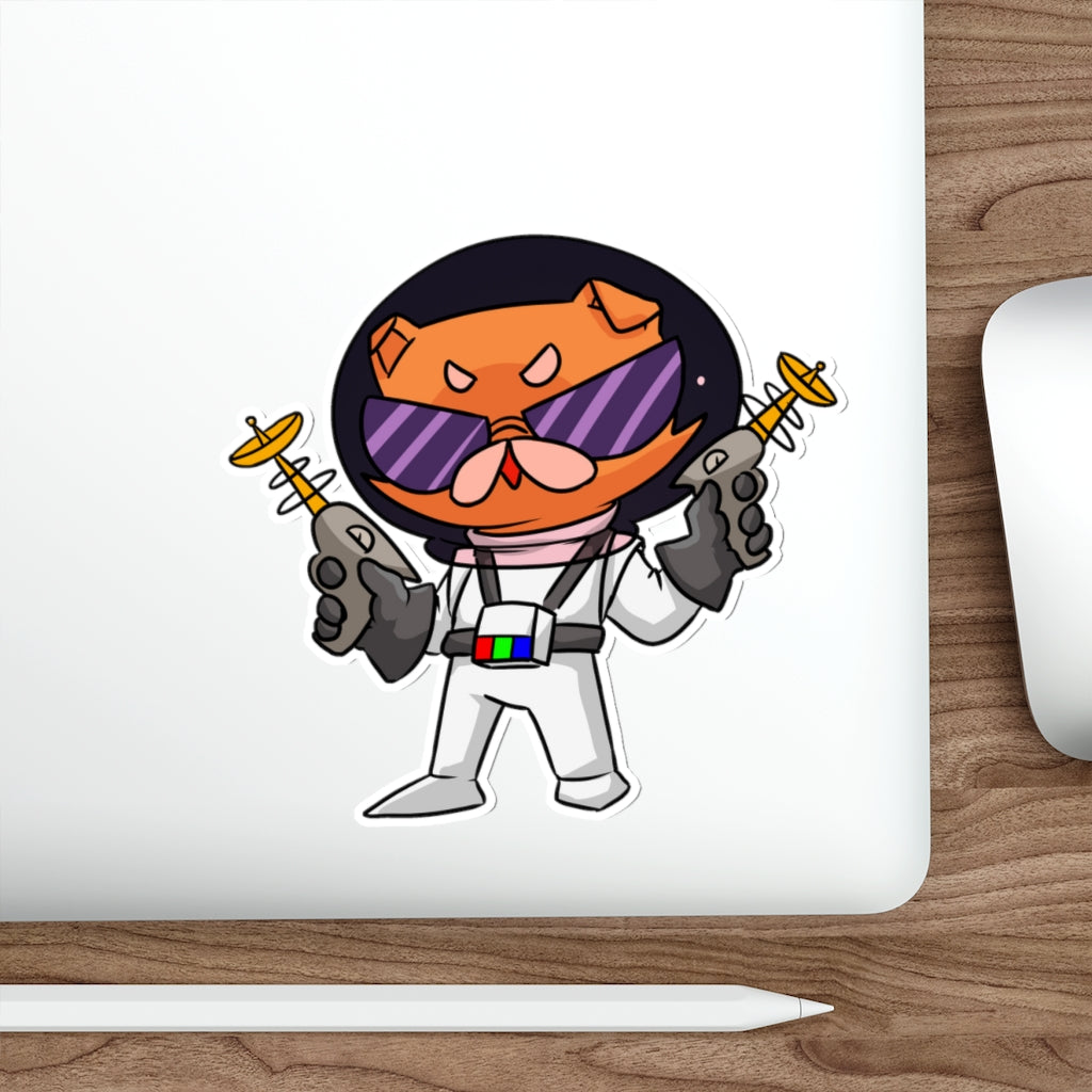 Space Ranger Cat Die-Cut Sticker