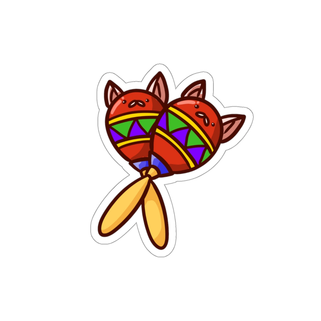 Maraca Cats Die-Cut Sticker